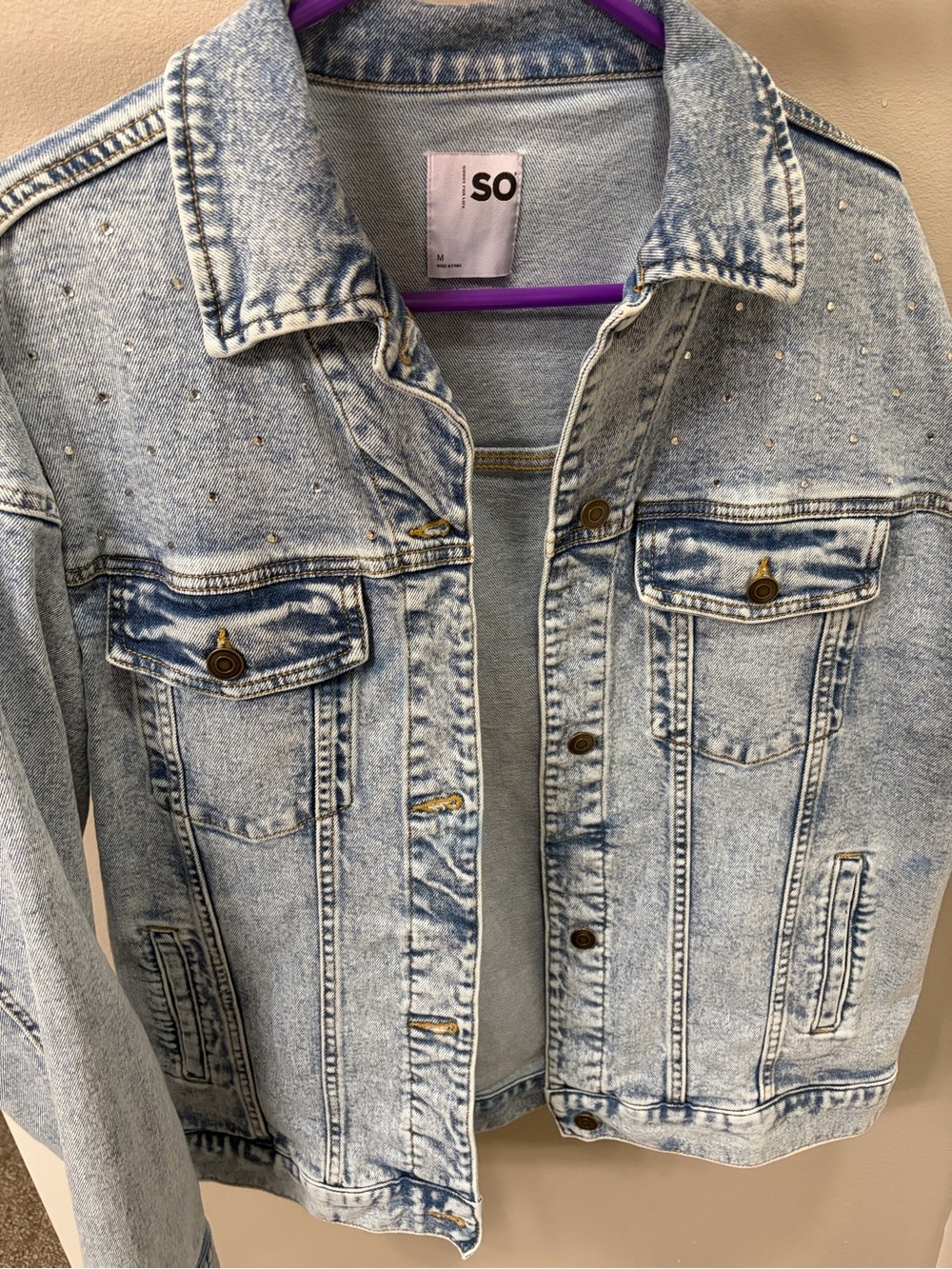 SO Light Blue Denim Jacket with Sparkle